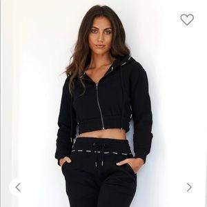 LOUNGE Zip Up Scrunchie Hoodie